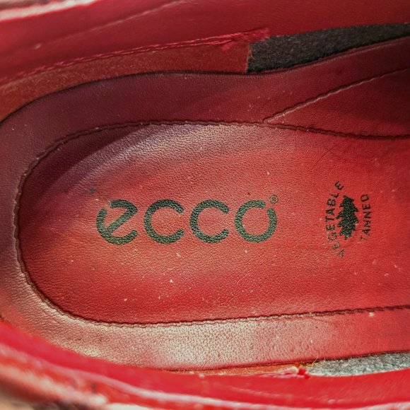 ECCO Light womens loafer Sz 37 LEATHER Comfort PREPPY coastal Work CASUAL CHIC - Picture 8 of 13